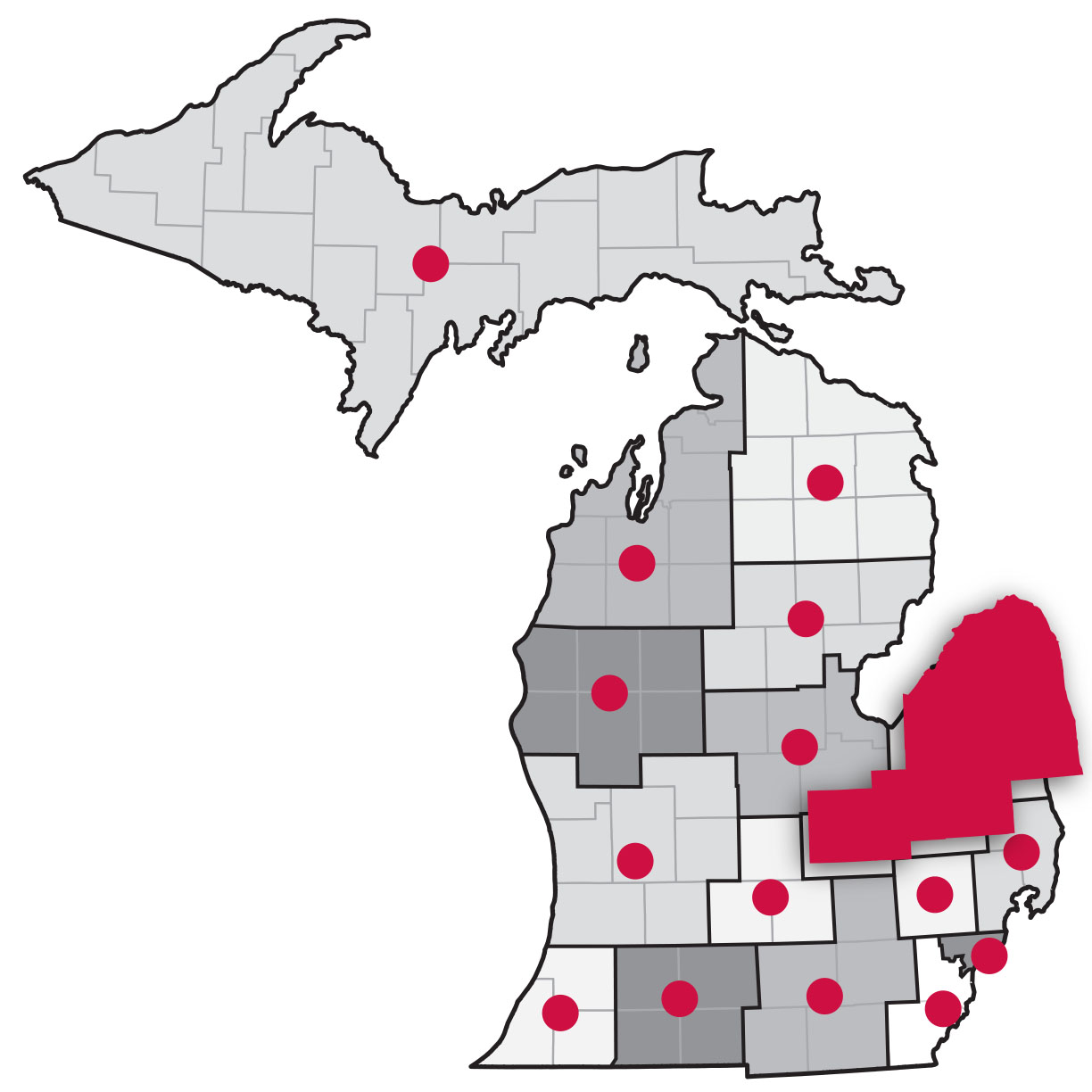 Michigan Map region H